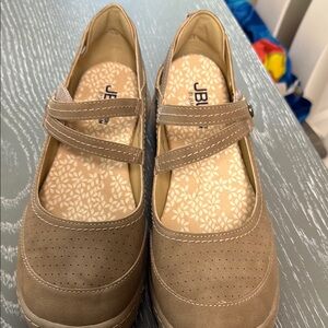 Chic Tan Mary Jane Flats